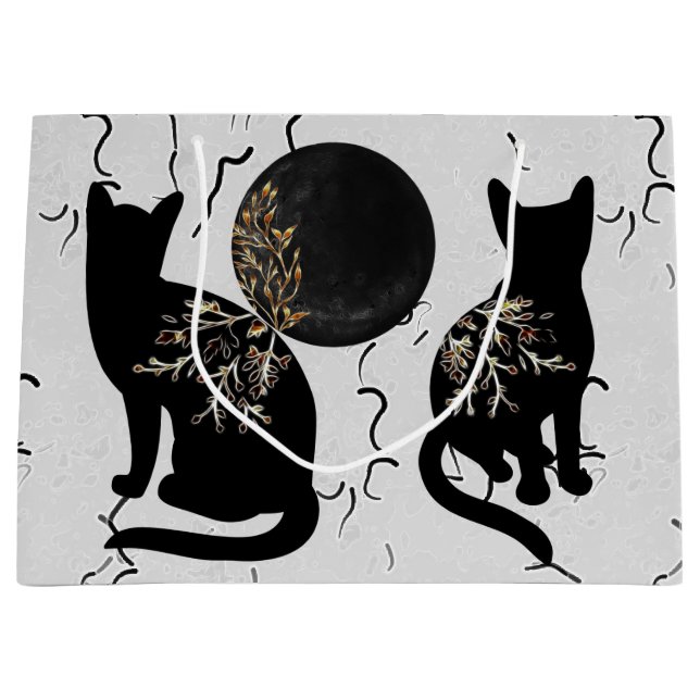 Grand Sac Cadeau Lune ombragée (Devant)