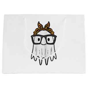 Grand Sac Cadeau Lunettes de fantôme d'Halloween mignonnes