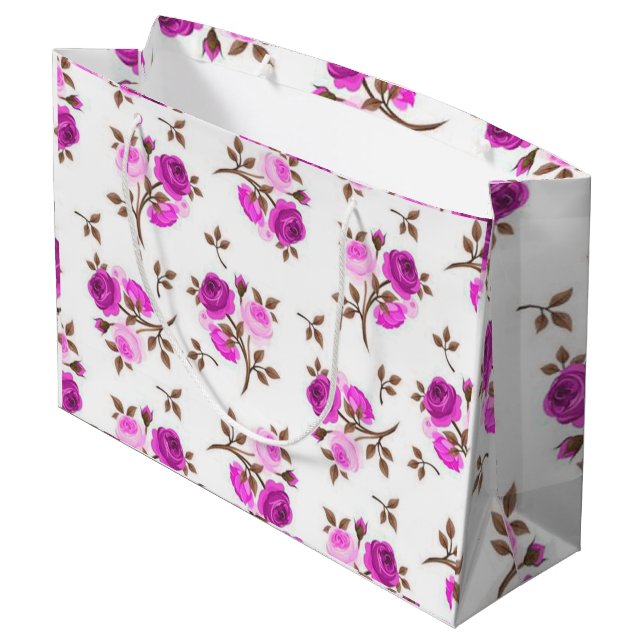 Grand Sac Cadeau Luxe floral (Dos Angle)