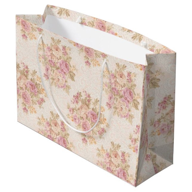 Grand Sac Cadeau Luxe floral (Dos Angle)