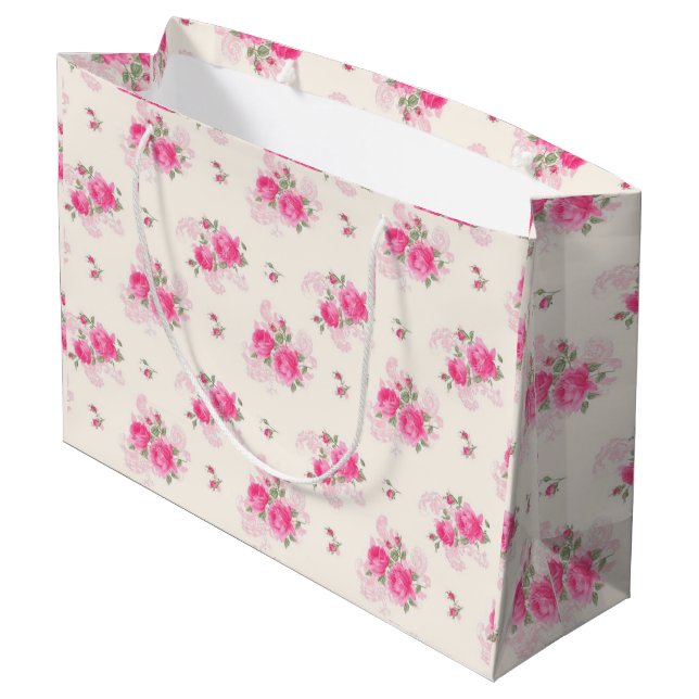 Grand Sac Cadeau Luxe floral (Dos Angle)