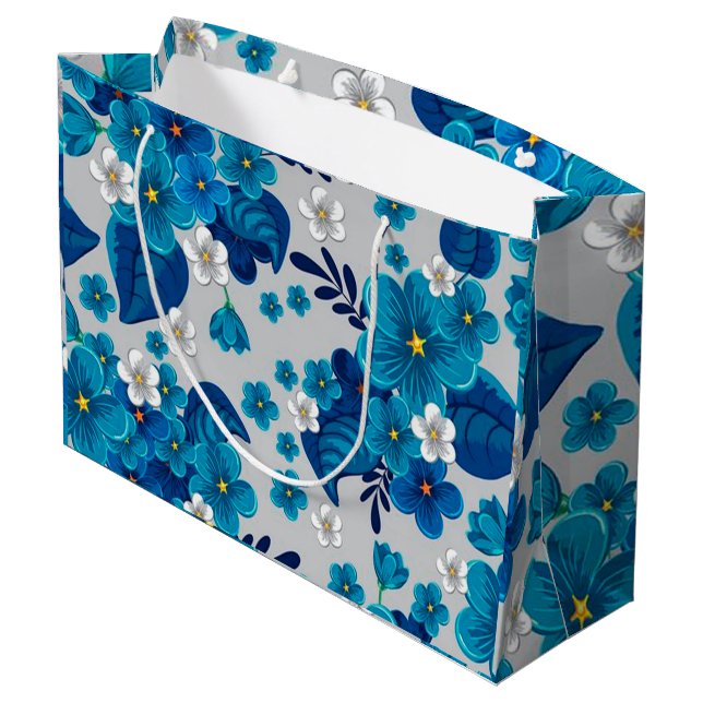 Grand Sac Cadeau Luxe floral (Dos Angle)