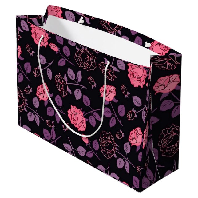 Grand Sac Cadeau Luxe floral (Dos Angle)