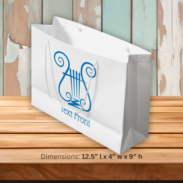 Grand Sac Cadeau Lyre Bleue (Créateur téléchargé)