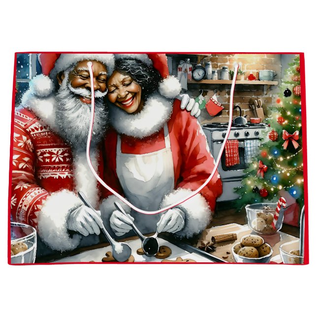 Grand Sac Cadeau M. et Mme Clause Jolie Noël (Devant)