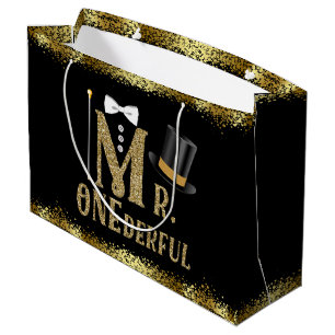 Grand Sac Cadeau M. Onederful Boys First Birthday