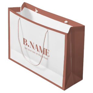 Grand Sac Cadeau Magasin de logo personnalisé simple pour entrepris