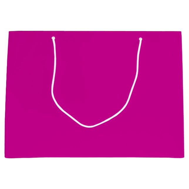 Grand Sac Cadeau Magenta Clair Uni (Devant)