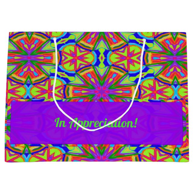 Grand Sac Cadeau Magic Marker Kaleidoscope (Devant)