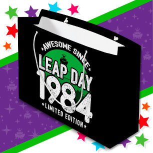 Grand Sac Cadeau Magnifique depuis 1984 Leap Année Jour Février 29