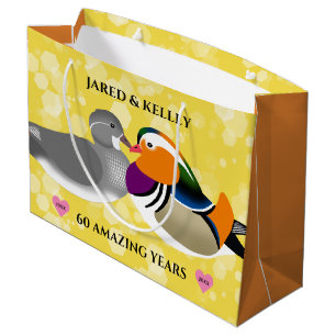 Grand Sac Cadeau Mandarin Canards Amateurs Tout Anniversaire