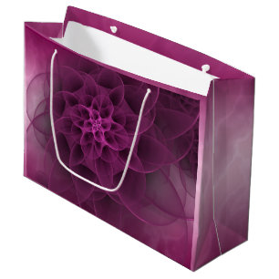 Grand Sac Cadeau Marbre fuchsia Romance doux