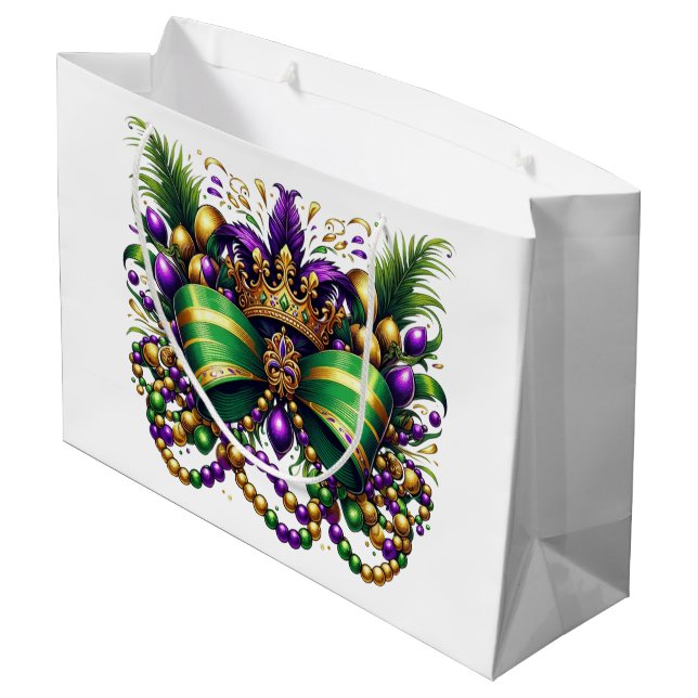 Grand Sac Cadeau Mardi Gras Bow (Dos Angle)
