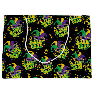 Grand Sac Cadeau Mardi Gras festif 