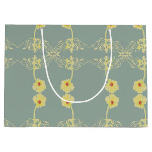 Grand Sac Cadeau Marguerites en gris Toutes les occasions