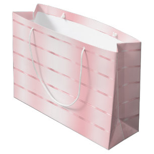 Grand Sac Cadeau Mariage avec Ruban Rose Tendre