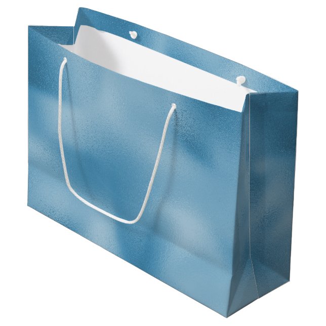 Grand Sac Cadeau Mariage bleu turquoise (Devant Angle)