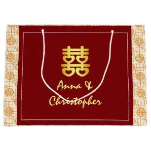 Grand Sac Cadeau Mariage chinois traditionnel peranakan
