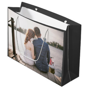 Grand Sac Cadeau Mariage photo personnalisé