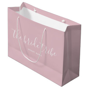 Grand Sac Cadeau Mariage rose pâle de la tribu des mariées