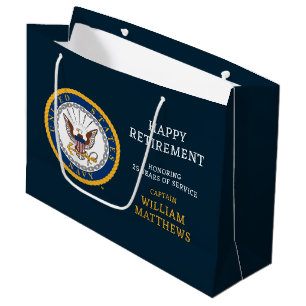 Grand Sac Cadeau Marine américaine   Emblème de la marine   Bonne r