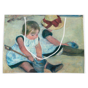 Grand Sac Cadeau Mary Cassatt - Enfants jouant sur la plage