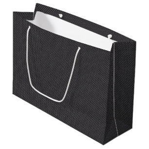 Grand Sac Cadeau Matériau en fibre de carbone noir et gris