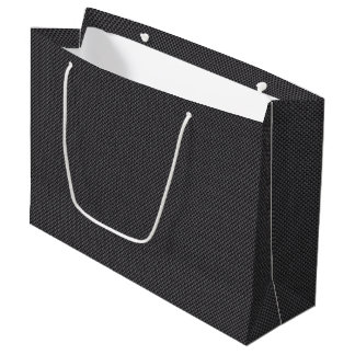 Grand Sac Cadeau Matériau en fibre de carbone noir et gris