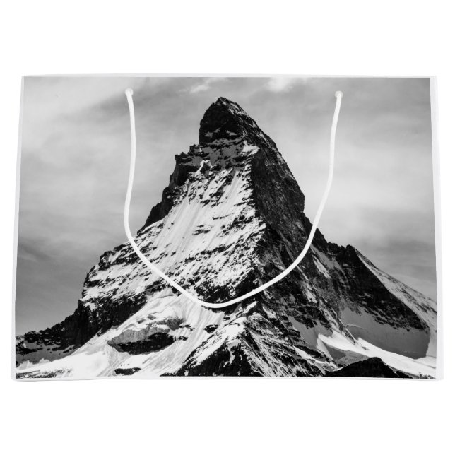 Grand Sac Cadeau Matterhorn, Alpes noirs et blancs (Devant)