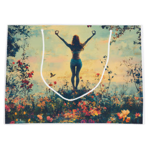 Grand Sac Cadeau Méditation sereine au lever du soleil (1)