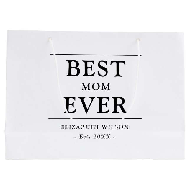 Grand Sac Cadeau Meilleur Cadeau de Maman (Dos)