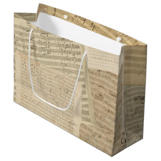 Grand Sac Cadeau Mélange de manuscrit de musique de Beethoven