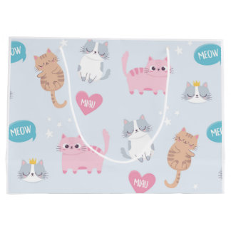 Grand Sac Cadeau Meow cat