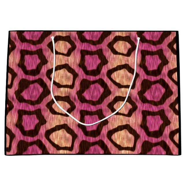 Grand Sac Cadeau Meow Rose Wild Kitty Cool (Devant)