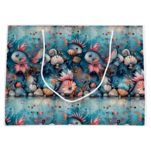 Grand Sac Cadeau Mer savonneuse habitants de poissons amusants