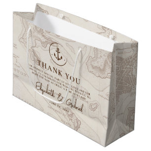 Grand Sac Cadeau Merci Mariage Boho Travel Cruise