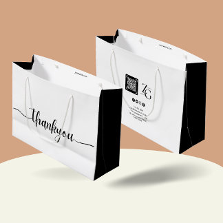 Grand Sac Cadeau Merci Personnalisé Avec Logo Personnalisé Business