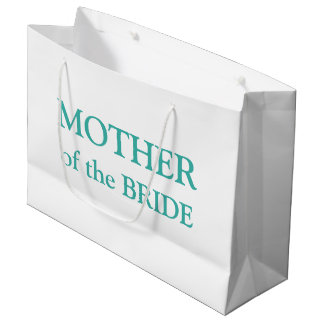 Grand Sac Cadeau Mère de la mariée Aqua White Large Gift Bag