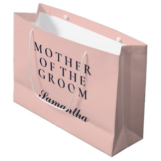 GRAND SAC CADEAU MÈRE SIMPLE DU GROOM OXFORD BLEU ET ROSE