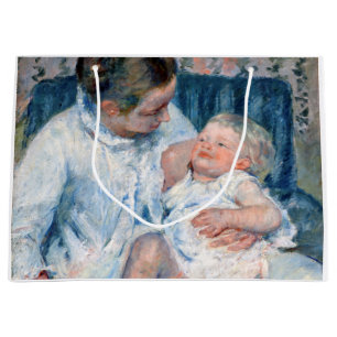 Grand Sac Cadeau Mère sur le point de laver son enfant endormi, Cas