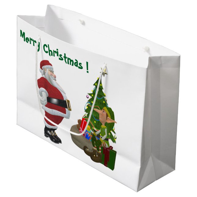 GRAND SAC CADEAU MERRY NOËL (Devant Angle)