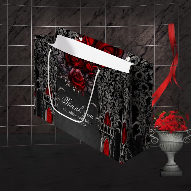 Grand Sac Cadeau Merveilleux design mariage gothique foncé (Gothic design)