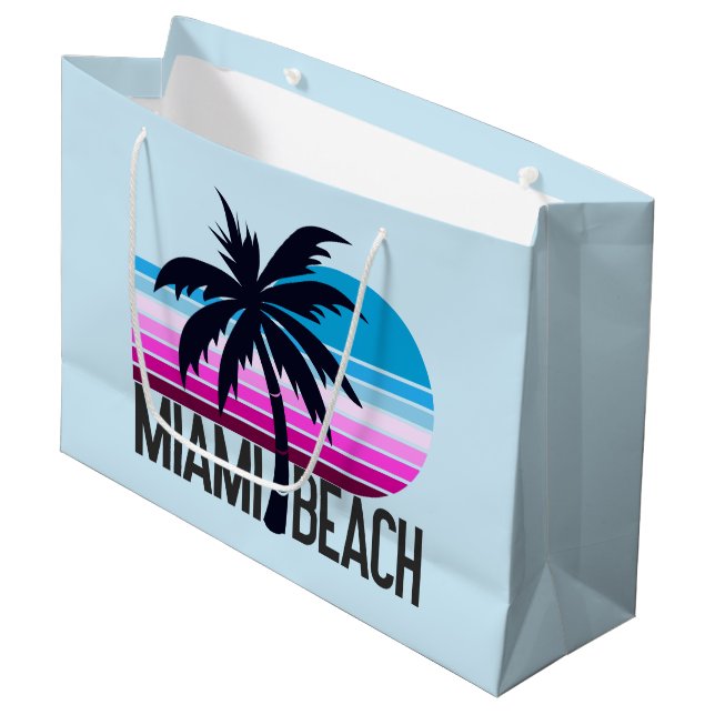 Grand Sac Cadeau Miami Beach (Devant Angle)