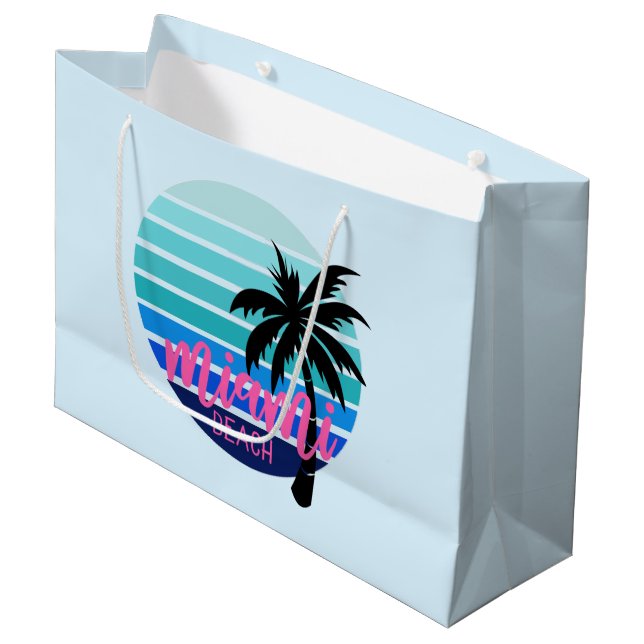 Grand Sac Cadeau Miami Beach (Devant Angle)
