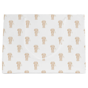 Grand Sac Cadeau Mignonne long Haired Dachshund Chien de saucisse