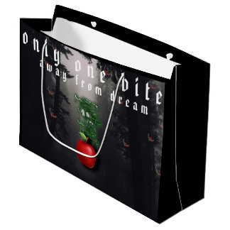 Grand Sac Cadeau Mikitiez crâne rouge toxique pomme vegan été