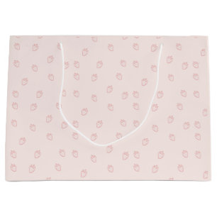 Grand Sac Cadeau Minimalisme aux fraises