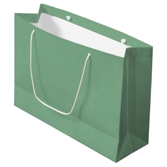Grand Sac Cadeau Mint vert solide texturé (Devant Angle)