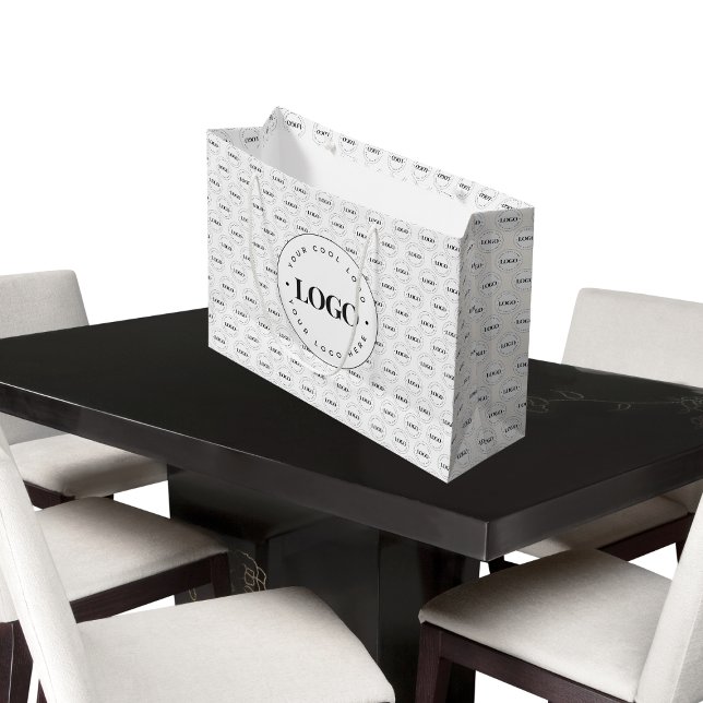 Grand Sac Cadeau Modèle de logo d'entreprise personnalisé pour gran (Créateur téléchargé)