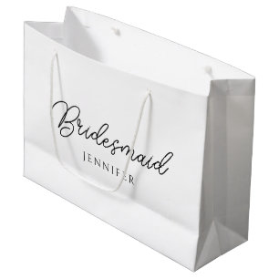 Grand Sac Cadeau Modèle de nom de script de calligraphie pour demoi